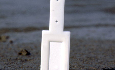 DGT or DET probes partly inserted in sediment